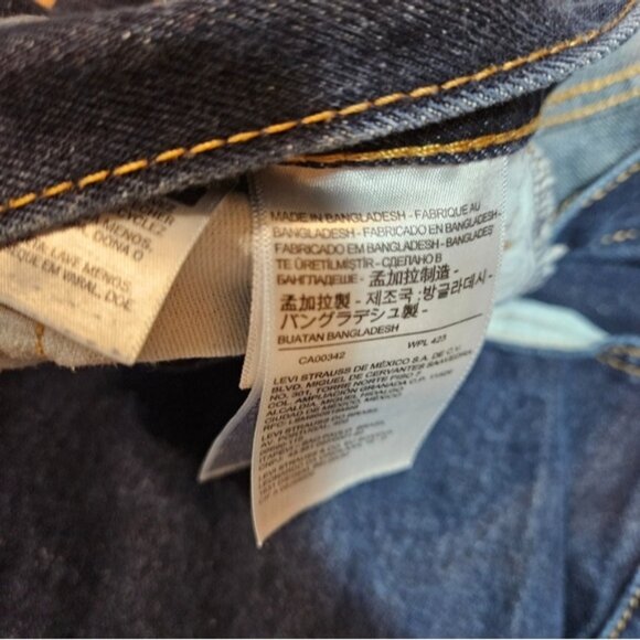 Levi's 505 Regular Fit Jeans Men's 40x32 Dark Wash Straight Leg Denim USA - Picture 9 of 11